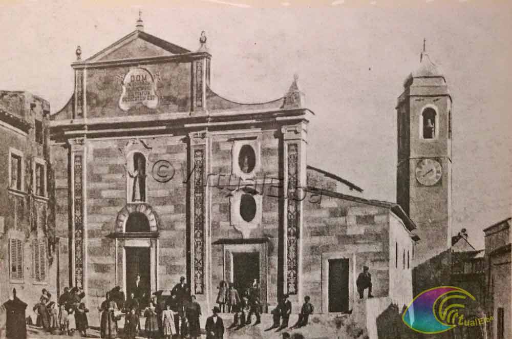 Gemälde, das die Kirche und den Platz von Sant'Ilario darstellt