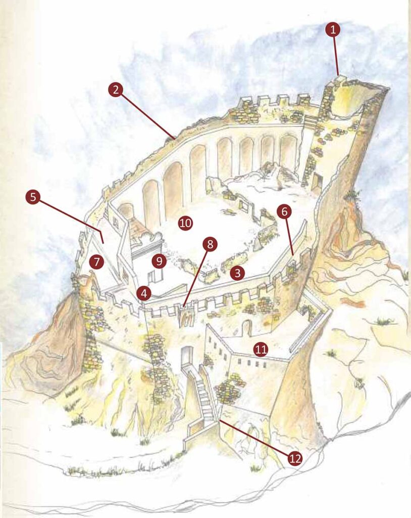 Disegno Castello del Volterraio: Cinzia Battaglia - Info Park