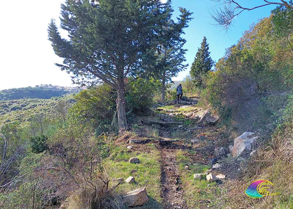 Die alte Straße, die zum Dorf führte (wie die alten Leute sagten), heißt della Scordia, wo wir die Ruinen der Kirche finden