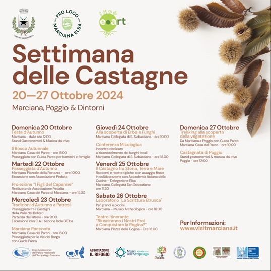 Chestnut Week 2024 from 20 to 27 October in Marciana and Poggio